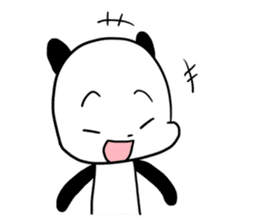 Cute panda dog sticker #5703077