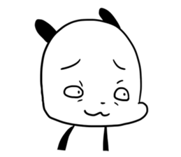 Cute panda dog sticker #5703079