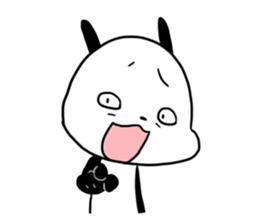 Cute panda dog sticker #5703080