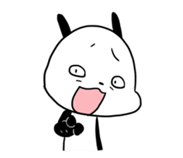 Cute panda dog sticker #5703080