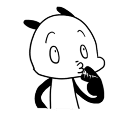 Cute panda dog sticker #5703081