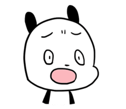 Cute panda dog sticker #5703083