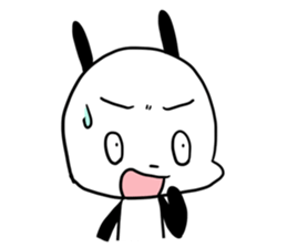 Cute panda dog sticker #5703084