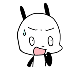 Cute panda dog sticker #5703084