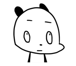 Cute panda dog sticker #5703091