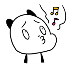 Cute panda dog sticker #5703092