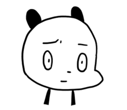 Cute panda dog sticker #5703093