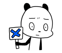 Cute panda dog sticker #5703097