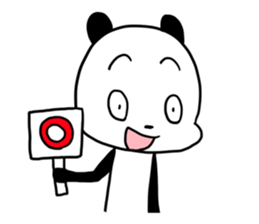 Cute panda dog sticker #5703098