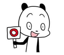 Cute panda dog sticker #5703098