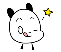 Cute panda dog sticker #5703099