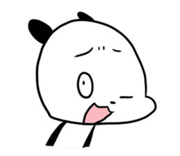 Cute panda dog sticker #5703100
