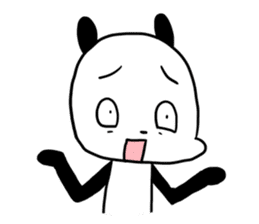 Cute panda dog sticker #5703104