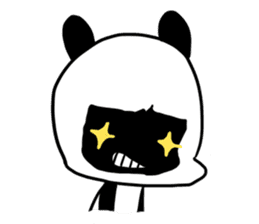 Cute panda dog sticker #5703105