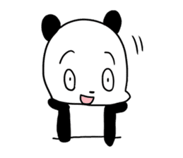 Cute panda dog sticker #5703106