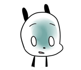 Cute panda dog sticker #5703107
