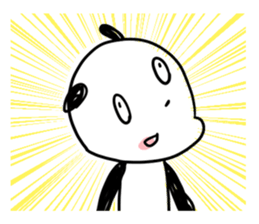 Cute panda dog sticker #5703109