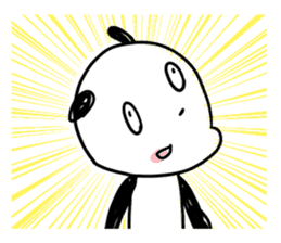 Cute panda dog sticker #5703109
