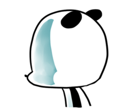 Cute panda dog sticker #5703111