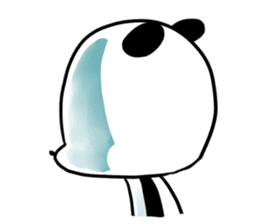 Cute panda dog sticker #5703111