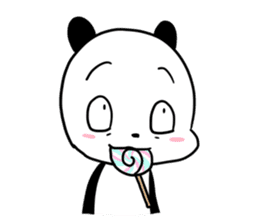 Cute panda dog sticker #5703112