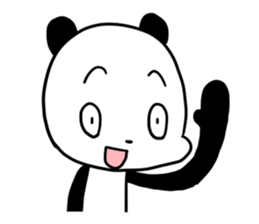 Cute panda dog sticker #5703114