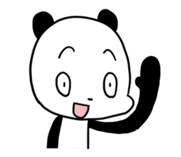 Cute panda dog sticker #5703114