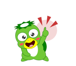 Cute Japanese monster Kappa sticker #5704066