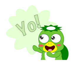 Cute Japanese monster Kappa sticker #5704072