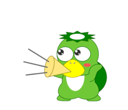 Cute Japanese monster Kappa sticker #5704078