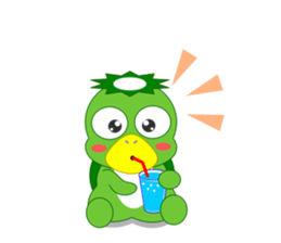 Cute Japanese monster Kappa sticker #5704080