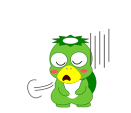 Cute Japanese monster Kappa sticker #5704092