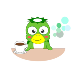 Cute Japanese monster Kappa sticker #5704094