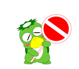 Cute Japanese monster Kappa sticker #5704110