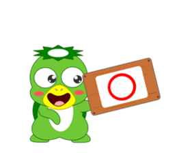 Cute Japanese monster Kappa sticker #5704112