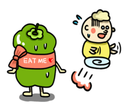 Green pepper's diary with Maruo English sticker #5704321
