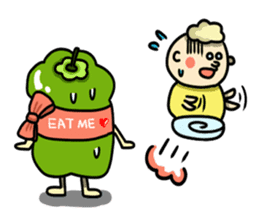 Green pepper's diary with Maruo English sticker #5704321