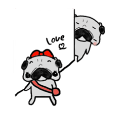pug-dog sticker 4 sticker #5704823