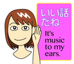 Mirai-chan's Japanese-English stickers 2 sticker #5705067