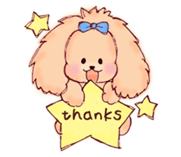 TOY POODLE English version sticker #5705240