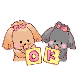TOY POODLE English version sticker #5705254