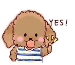TOY POODLE English version sticker #5705262