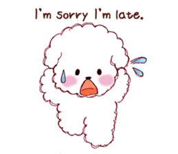 Bichon Frise English version sticker #5705566
