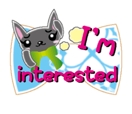 Small cat  (English) sticker #5706223