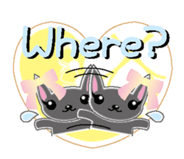 Small cat  (English) sticker #5706234