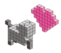 A square cat sticker #5707316