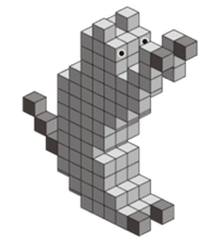 A square cat sticker #5707320