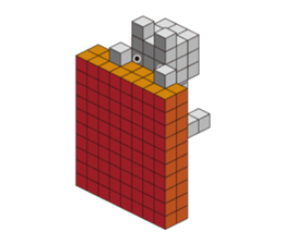 A square cat sticker #5707324