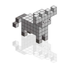 A square cat sticker #5707350