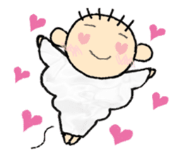 Katcah-n border pattern with birds 2 sticker #5707378